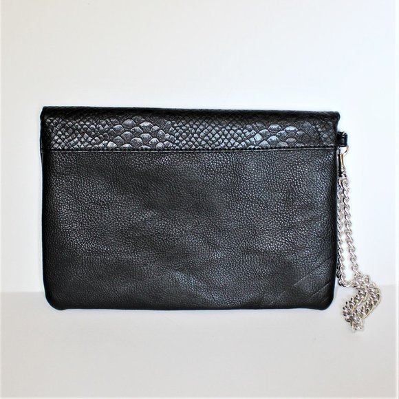Express Black Envelope Chained Clutch/Wristlet - Picture 5 of 8